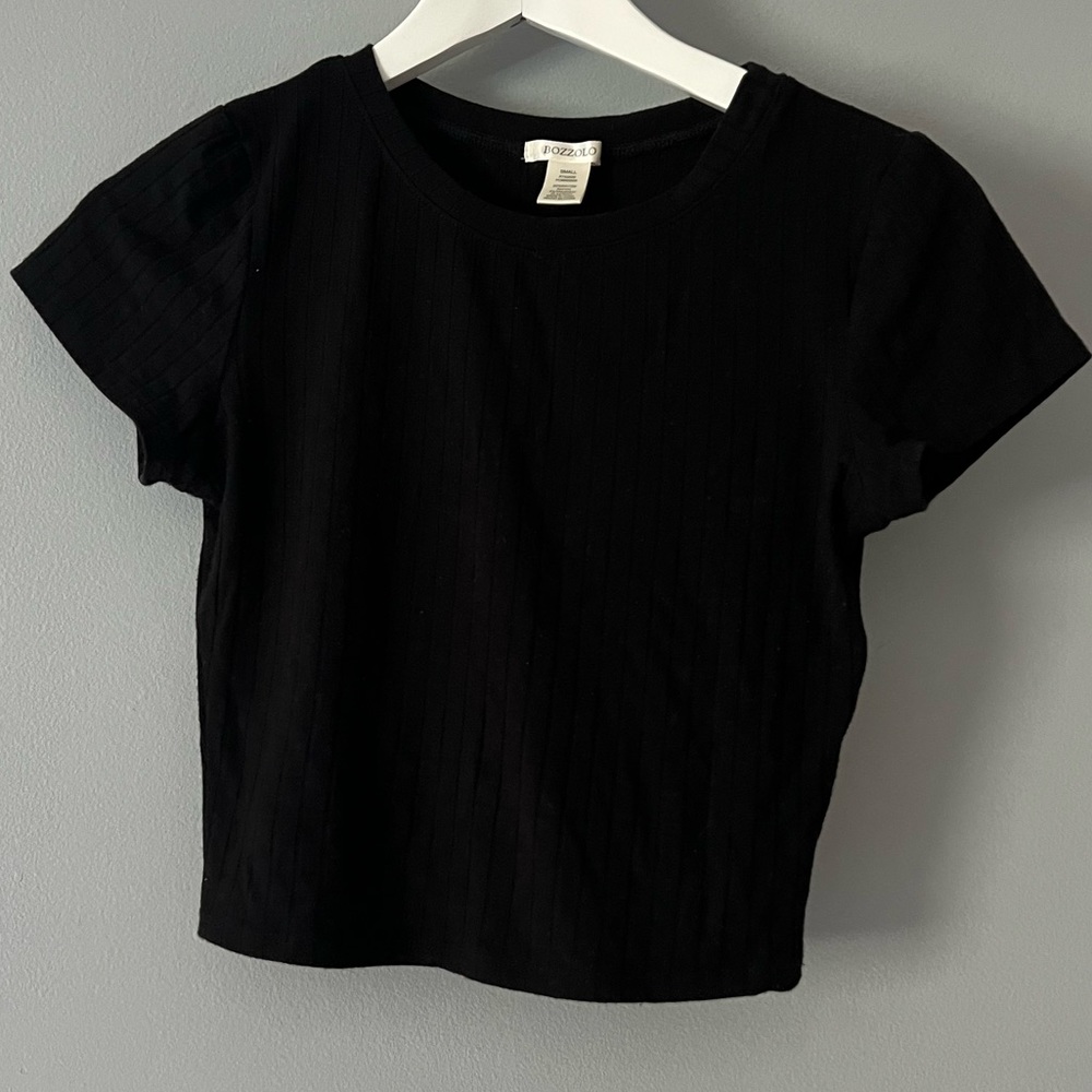 Black Stretchy Crop Top